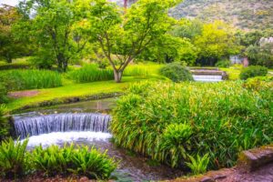 eden garden fairytale waterfall fountain giardino di ninfa cisterna latina lazio italy 147296164